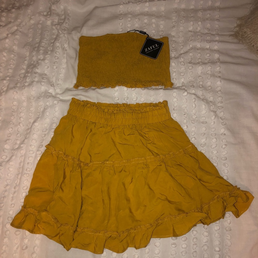 Zaful Yellow Two-Piece
